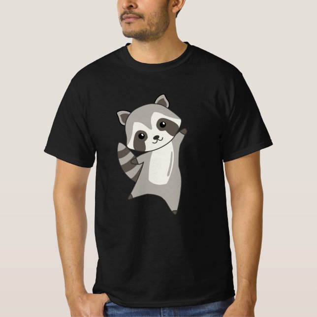 Camiseta Raccoon Cute Animales Niños Regalo Idea (Anverso)