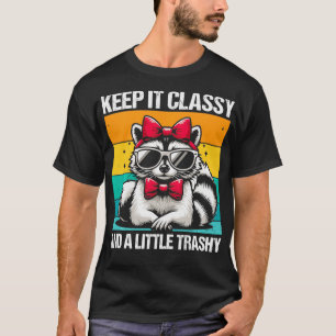 Camiseta Raccoon De Clásica Con Gafas De Sol Y Bowtie