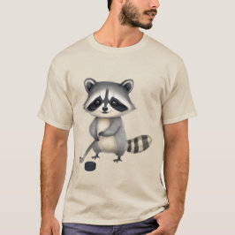 Camiseta Raccoon de hockey Tee de béisbol - ⛸ divertida de 