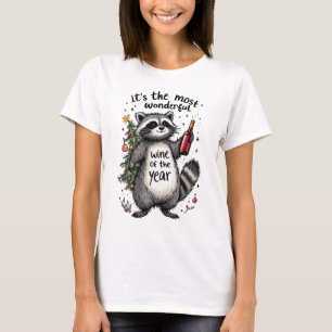 Camiseta Raccoon del Año el vino más maravilloso