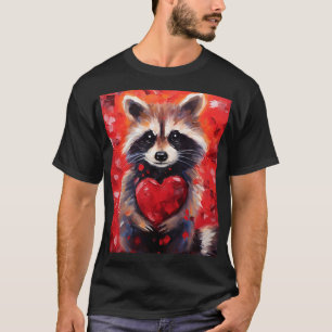Camiseta Raccoon Día de San Valentín