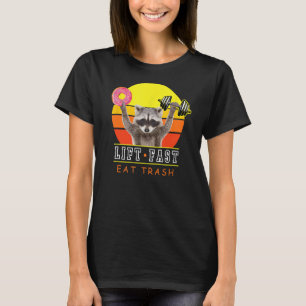 Camiseta Raccoon Donut Funny Lift Fast Eed Trash Workout