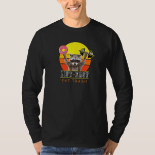 Camiseta Raccoon Donut Lift Fast Eed Trash Workout