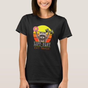 Camiseta Raccoon Donut Lift Fast Eed Trash Workout