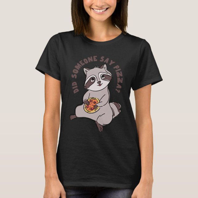Camiseta Raccoon Eating Pizza Cuece Rodent Fast Food (Anverso)
