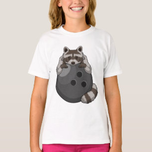 Camiseta Raccoon en el Bowling con bolas