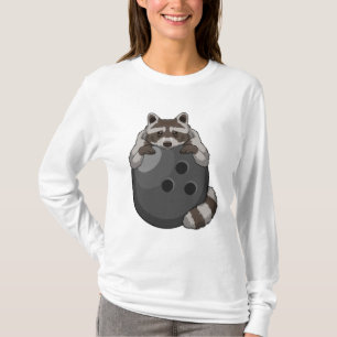 Camiseta Raccoon en el Bowling con bolas