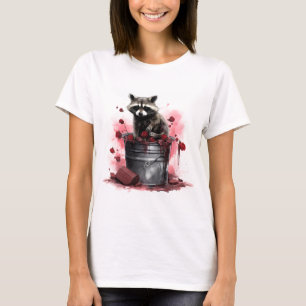 Camiseta Raccoon en el Día de San Valentín del basurero