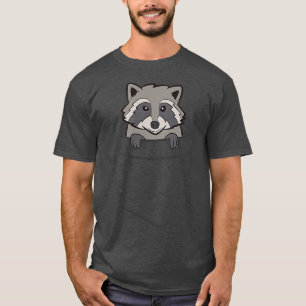 Camiseta Raccoon en un Pocket Cute Raccoon