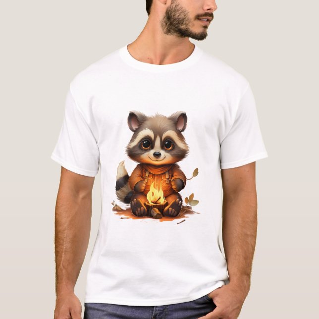 Camiseta Raccoon encantador (Anverso)