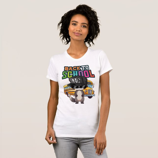 Camiseta Raccoon escolar (Anverso completo)