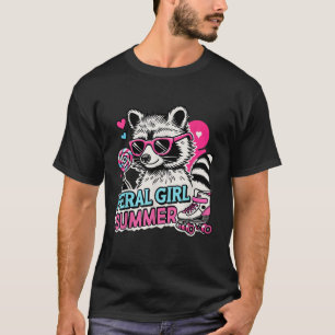 Camiseta Raccoon Feral Chica Summer Cute Retro Racoon Sungl