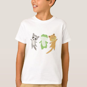 Camiseta Raccoon Frog Leopard Animal Amante de los animales
