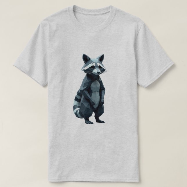 Camiseta Raccoon geométrico (Diseño del anverso)