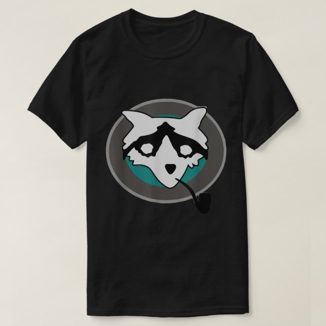 Camiseta Raccoon Gracioso Con Pipe Benji Dunn Nerd Geek Gra (Diseño del anverso)