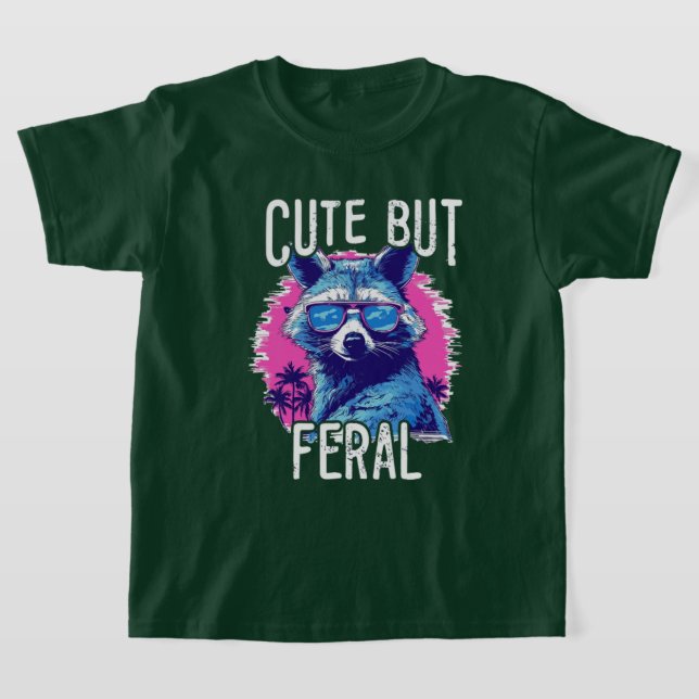 Camiseta Raccoon gracioso pero feral (Distribución)