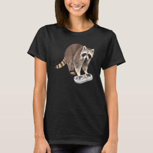 Camiseta Raccoon Jugando Video Game Procyonidae Animal Racc