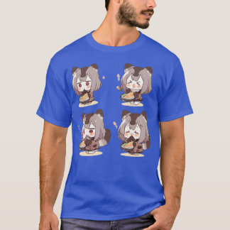 Camiseta Raccoon lindo come cualquier anime