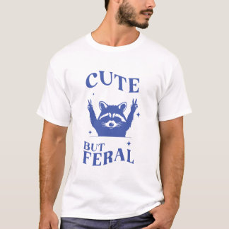 Camiseta Raccoon lindo pero feral