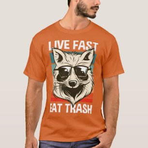 Camiseta Raccoon Live Fast Eat Trash