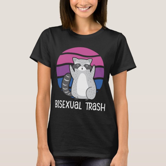 Camiseta Raccoon Lover Bi Flag Trash P (Anverso)