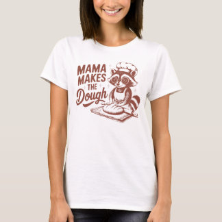 Camiseta Raccoon mami hace el pan para la tos