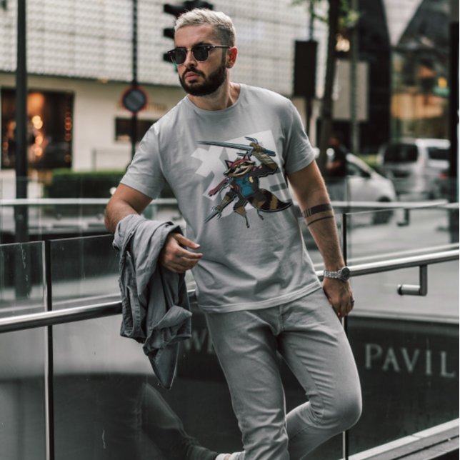 Camiseta Raccoon Modern Samurai (Subido por el creador)