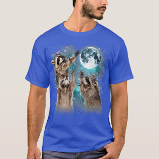 Camiseta Raccoon Moon Howling Raccoon Gracioso Regalo Para 