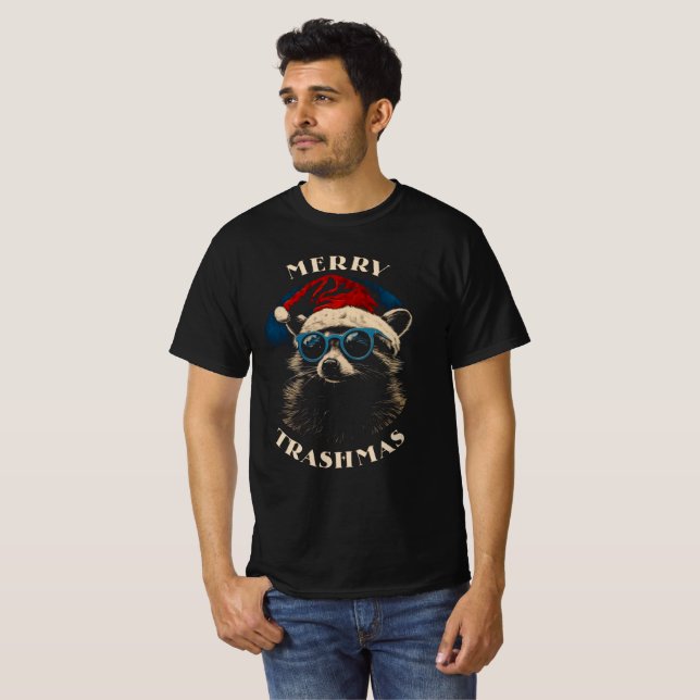 Camiseta Raccoon Navidades divertidos (Anverso completo)