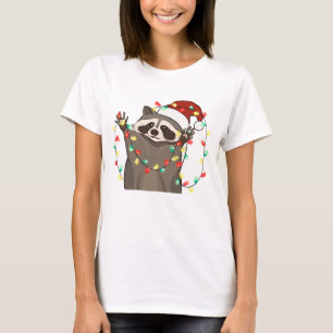Camiseta Raccoon Navidades graciosos