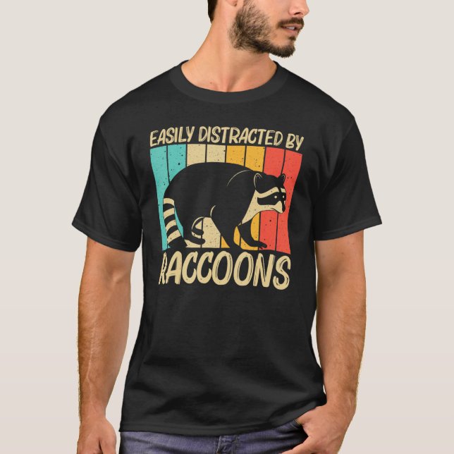 Camiseta Raccoon Para Hombres Mujeres Frecuentes Raccoon (Anverso)