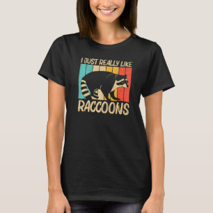 Camiseta Raccoon Para Hombres Mujeres Frecuentes Raccoon