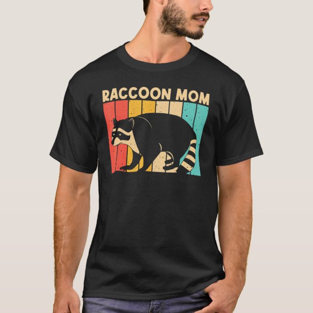 Camiseta Raccoon Para Mamá Madre Raccoon Común (Anverso)