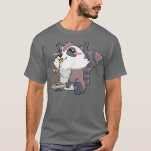 Camiseta Raccoon Pizza Anime Kawaii regalo lindo 26934884
