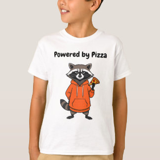 Camiseta Raccoon Pizza Kids T-Shirt – Funny Cartoon Tee