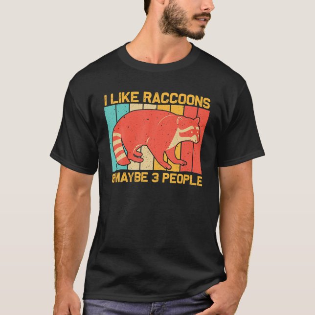 Camiseta Raccoon Raccoon Diseño Funny Para Hombres Mujeres  (Anverso)