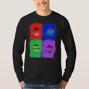 Camiseta Raccoon Raccoons Colorful Pop Art