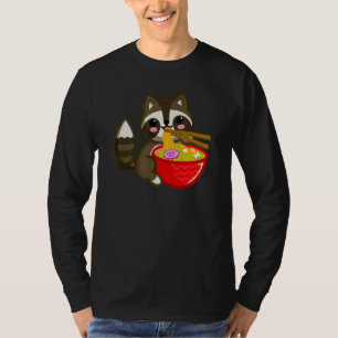 Camiseta Raccoon Ramen Noodles Cuidados Regalos Japoneses