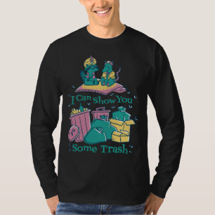 Camiseta Raccoon Rat Funny Flying Carpets Trash Garbage