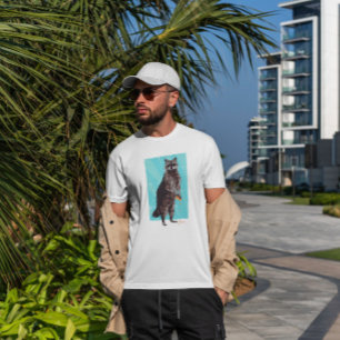 Camiseta Raccoon realista con cookies