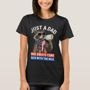 Camiseta Raccoon Retro Sólo Un Papá Con El Que Siempre Regr