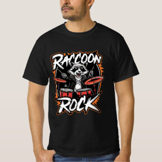 Camiseta Raccoon Rock - Funny Raccoon Cowboy Desig