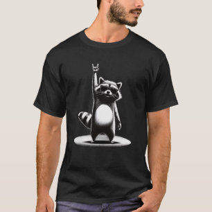Camiseta Raccoon Rock Regalo Música Hombres Niños Mujeres G