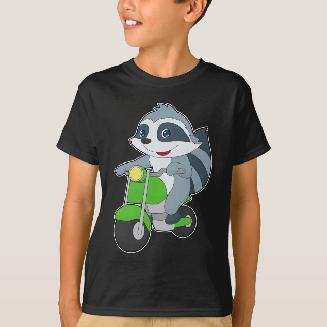 Camiseta Raccoon Scooter (Anverso)