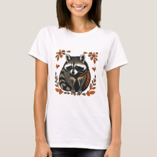 Camiseta Raccoon singularmente folclórico animal o tribal