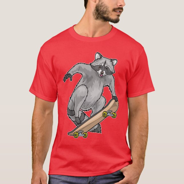 Camiseta Raccoon Skater (Anverso)