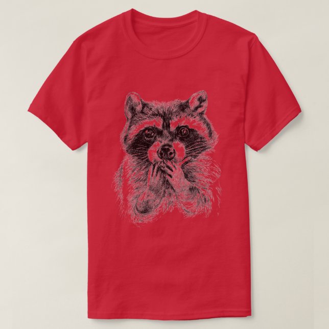 Camiseta Raccoon sorpresivo (Diseño del anverso)