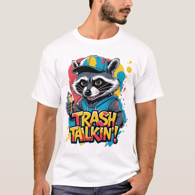 Camiseta Raccoon Street Art de Trash Talkin (Anverso)