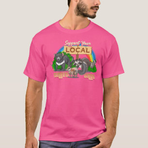 Camiseta Raccoon Support Funny Raccoon Possum Skunk