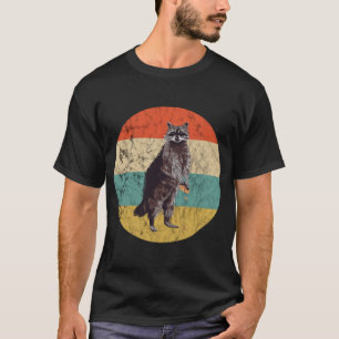 Camiseta Raccoon Trash Alimentos Basura Retro Vintage Sunse